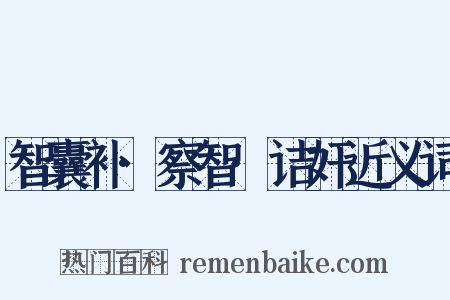 智囊补·察智·诘奸近义词是什么意思的图片